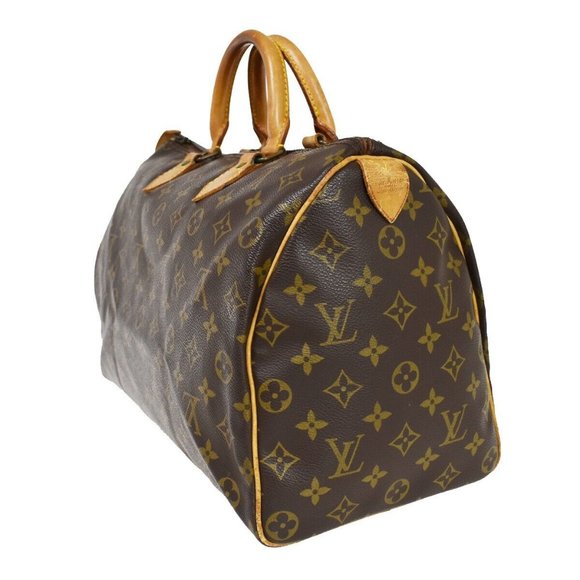 LOUIS VUITTON Speedy 35 Travel Hand Bag Monogram Leather Brown - Picture 4 of 16